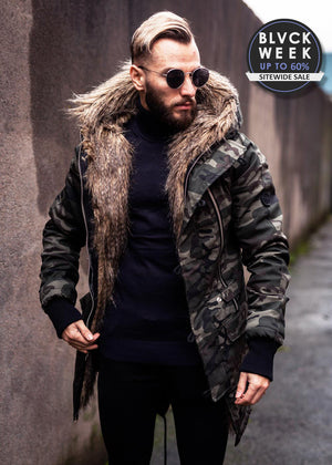 Heavy Fur Parka Camo/Beige