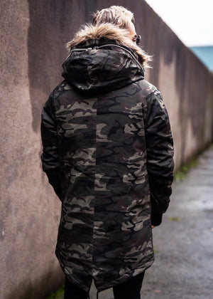 Heavy Fur Parka Camo/Beige