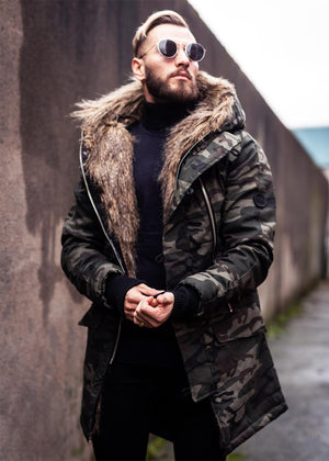 Heavy Fur Parka Camo/Beige