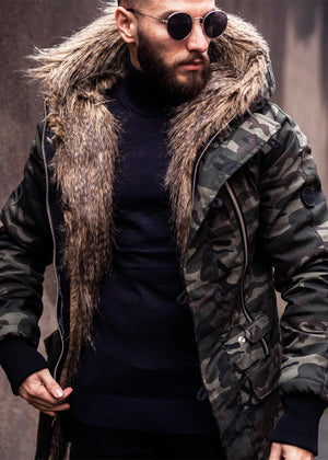 Heavy Fur Parka Camo/Beige