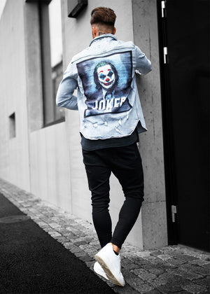 Joker Distressed Heavy Denim Jacket Blue